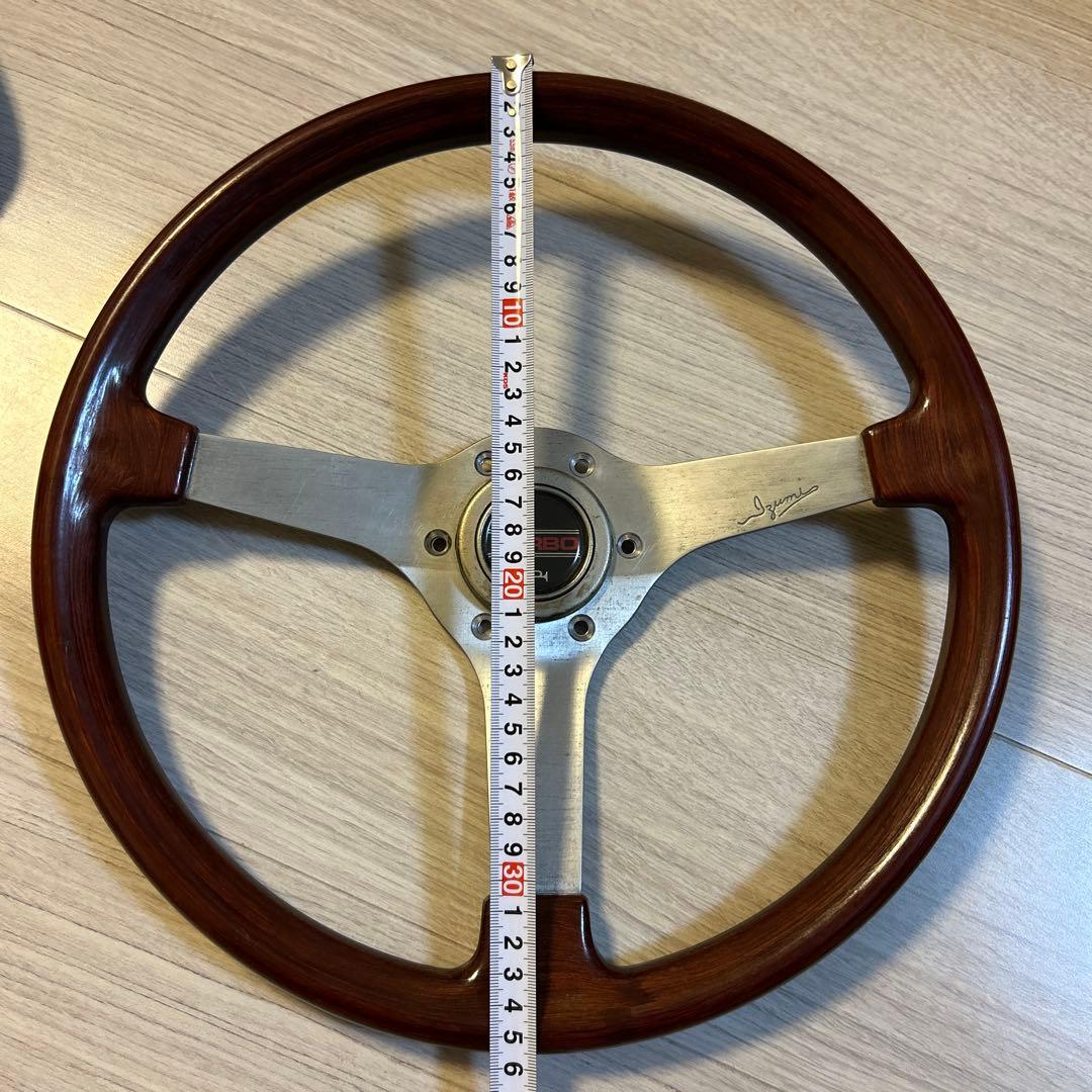 旧車　ウッドステアリング　イズミ　直径約35.5パイ