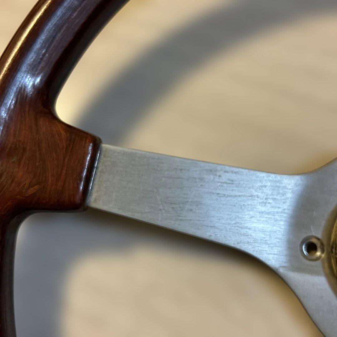 旧車　ウッドステアリング　イズミ　直径約35.5パイ