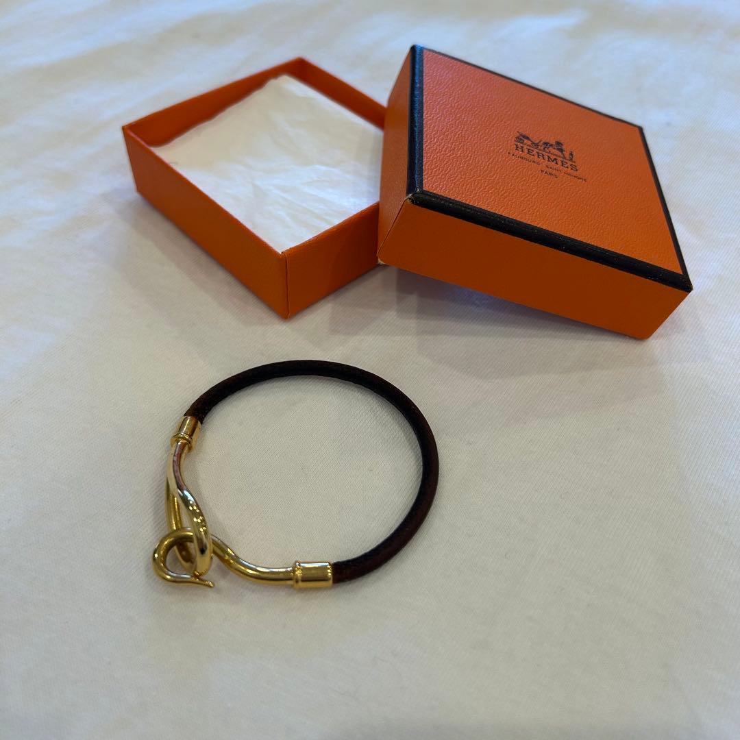 HERMES エルメス　ジャンボ　レザーブレスレット　vintage 箱付き