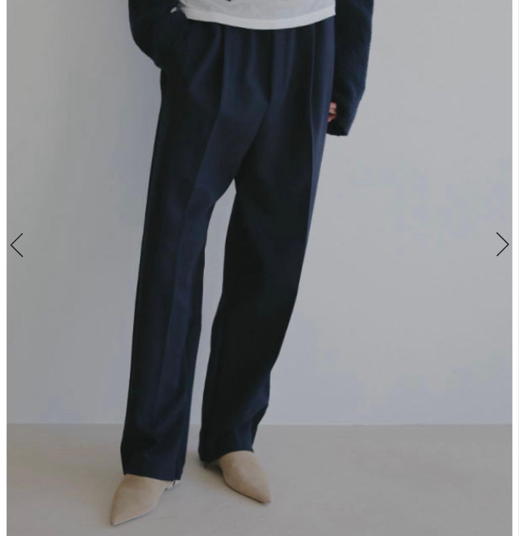 ETRE TOKYO 26SS サイドピンタックラインリラクシーパンツ ネイビー