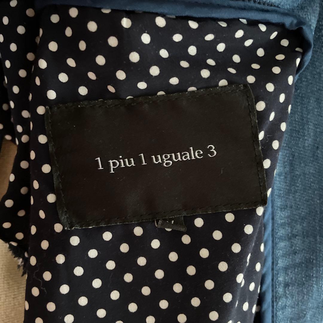 1piu1uguale3　スウェットデニム ジャケット　インディゴ