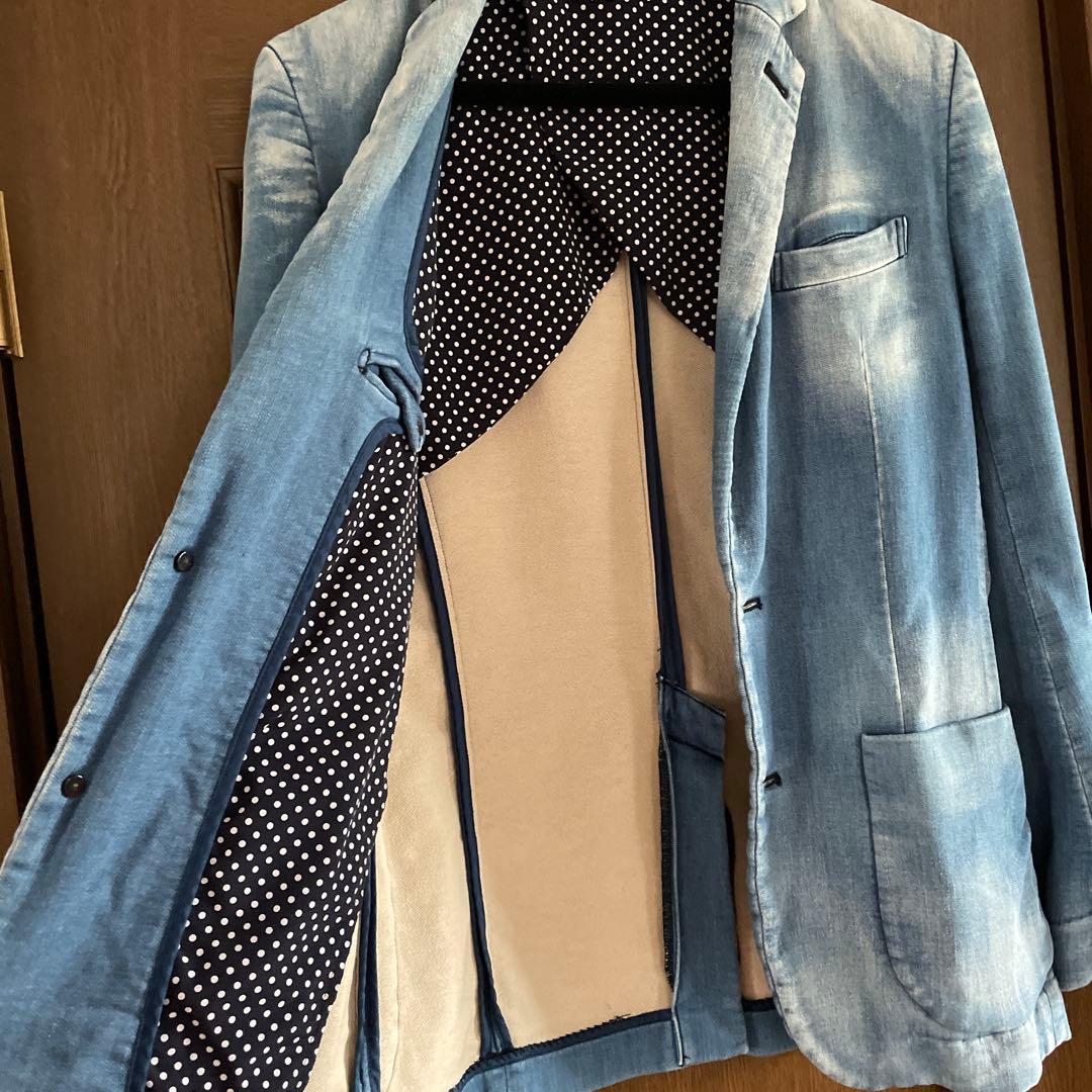 1piu1uguale3　スウェットデニム ジャケット　インディゴ