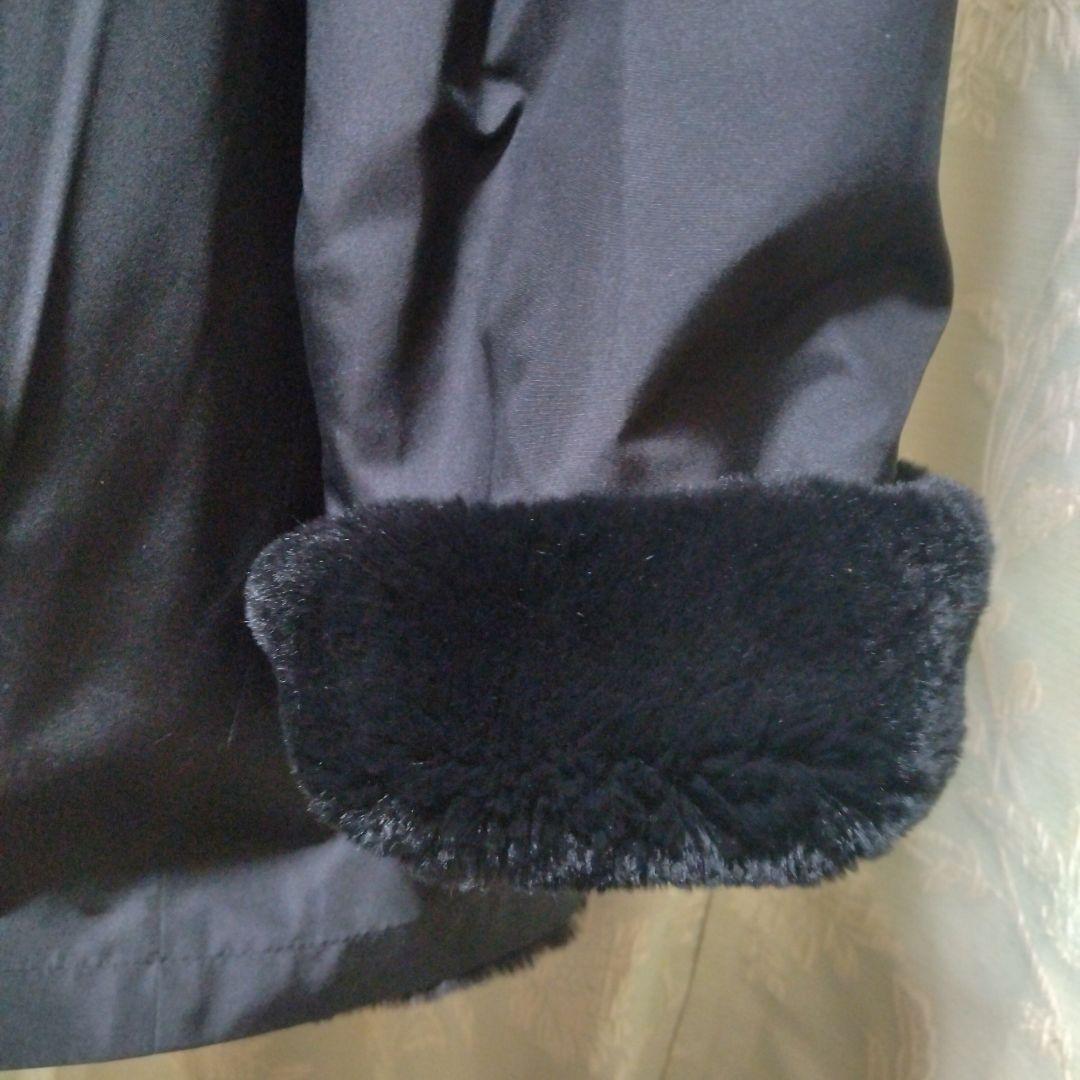 美品✩襟も袖口もふかふかです✩リバーシブル✩レッキス✩ファーコート✩ブラック✩