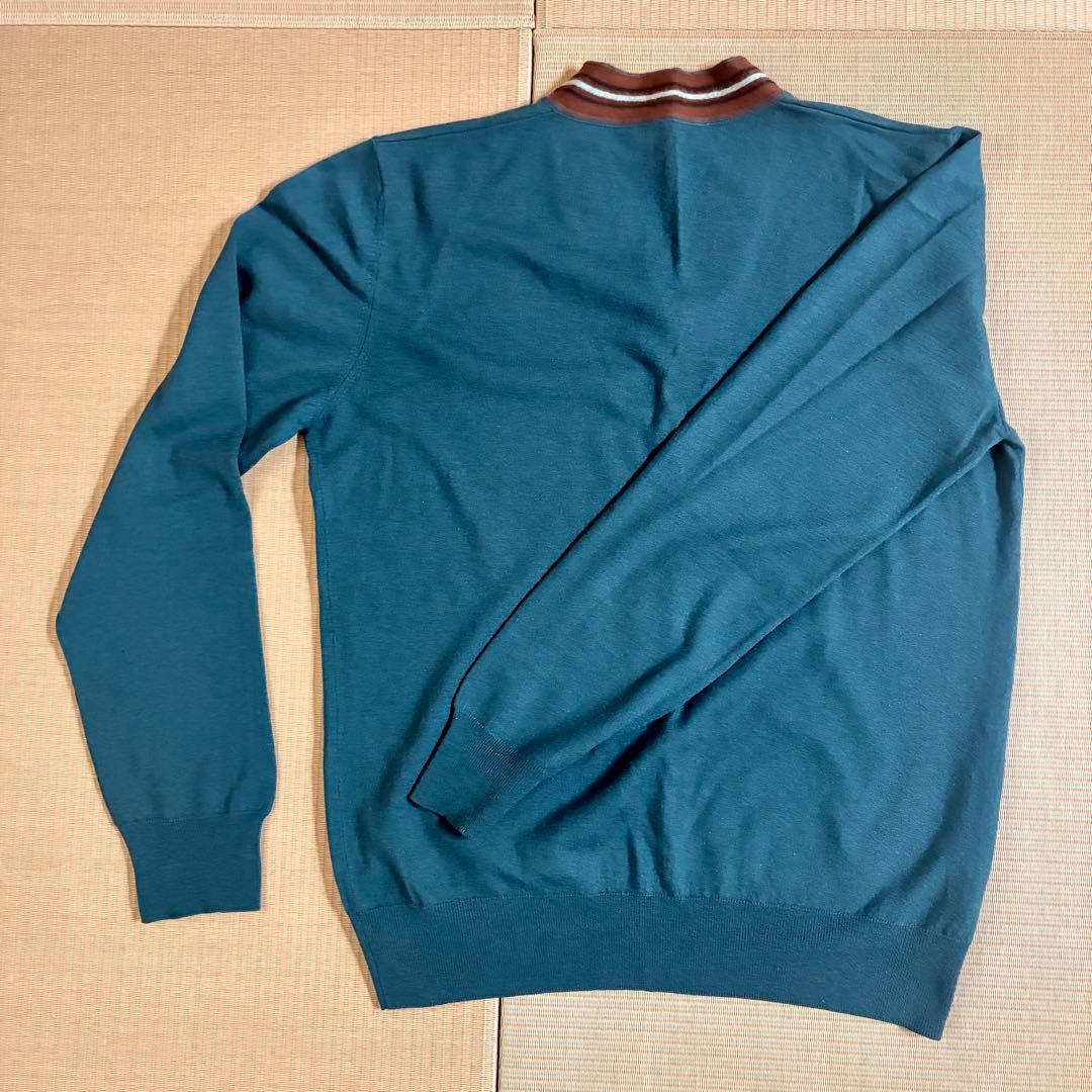 【イタリア製】HERMES カシミア シルクVネックセーター L