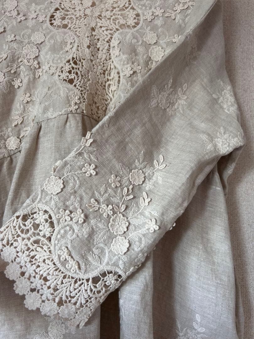 【美品】　ito hari 工房 リネン レース チュニック