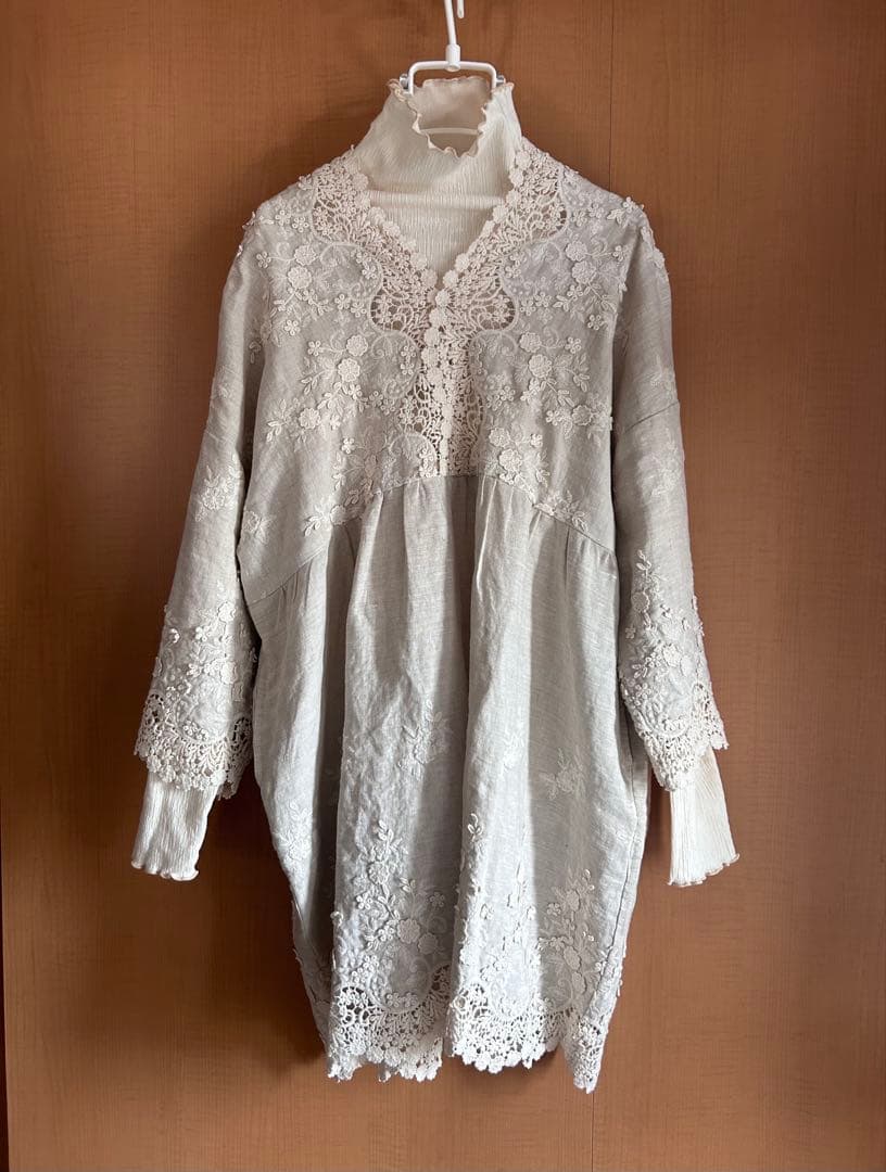 【美品】　ito hari 工房 リネン レース チュニック