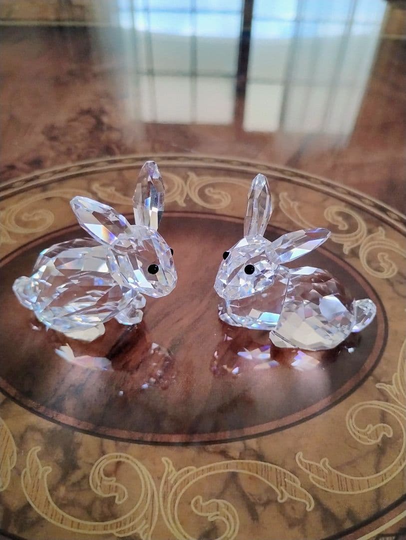 スワロフスキーのウサギ　2個セット