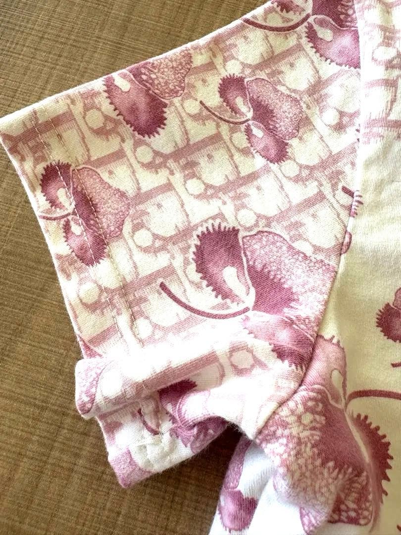 美品 クリスチャンディオール ガリアーノ期 花柄 トロッター ポロシャツ ピンク