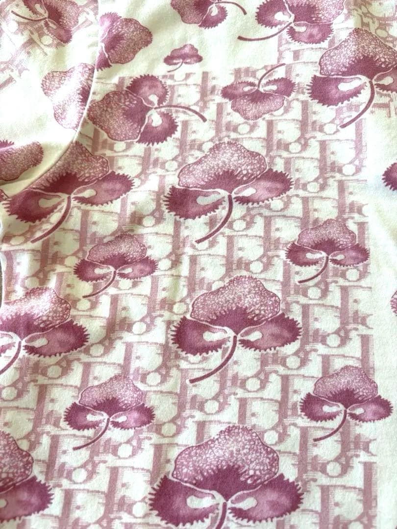 美品 クリスチャンディオール ガリアーノ期 花柄 トロッター ポロシャツ ピンク