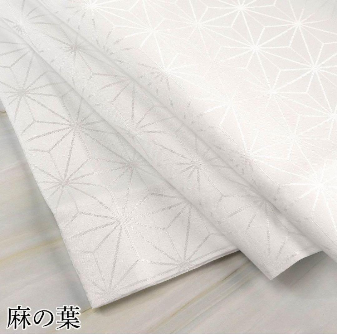 【 替袖 麻の葉 】 衿秀　き楽っく　白　Lサイズ セット　袷用　地紋 替袖付