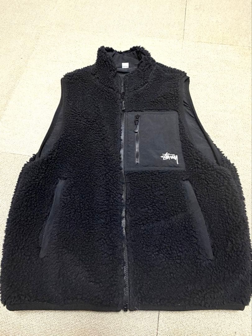 STUSSY ジャケット ボアベスト リバーシブル