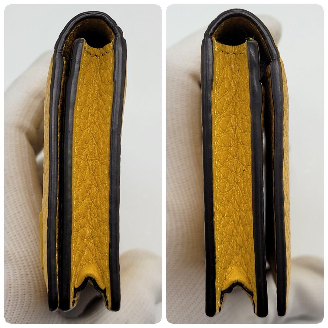 未使用級✨️ FENDI カードケース 名刺入れ エフイズ イエロー レザー