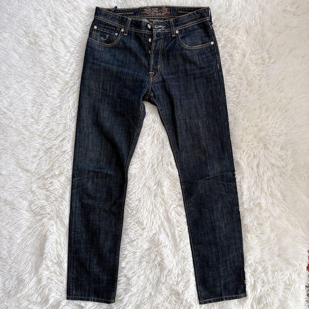 ✨美品✨ヤコブコーエン 688 W33 白パッチ 濃紺