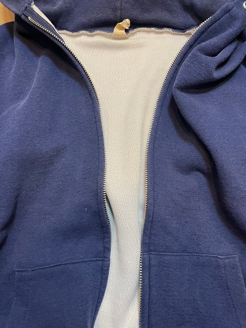 70s ジップパーカー　tultex アルミジップ　ナス紺　 vintage