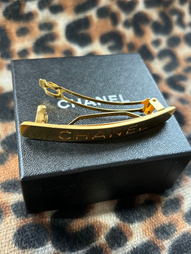 ヴィンテージ　シャネル　バレッタ　97P ゴールド