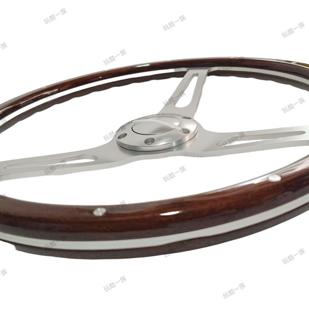 ウッドとアルミニウムのステアリング15インチ380cm