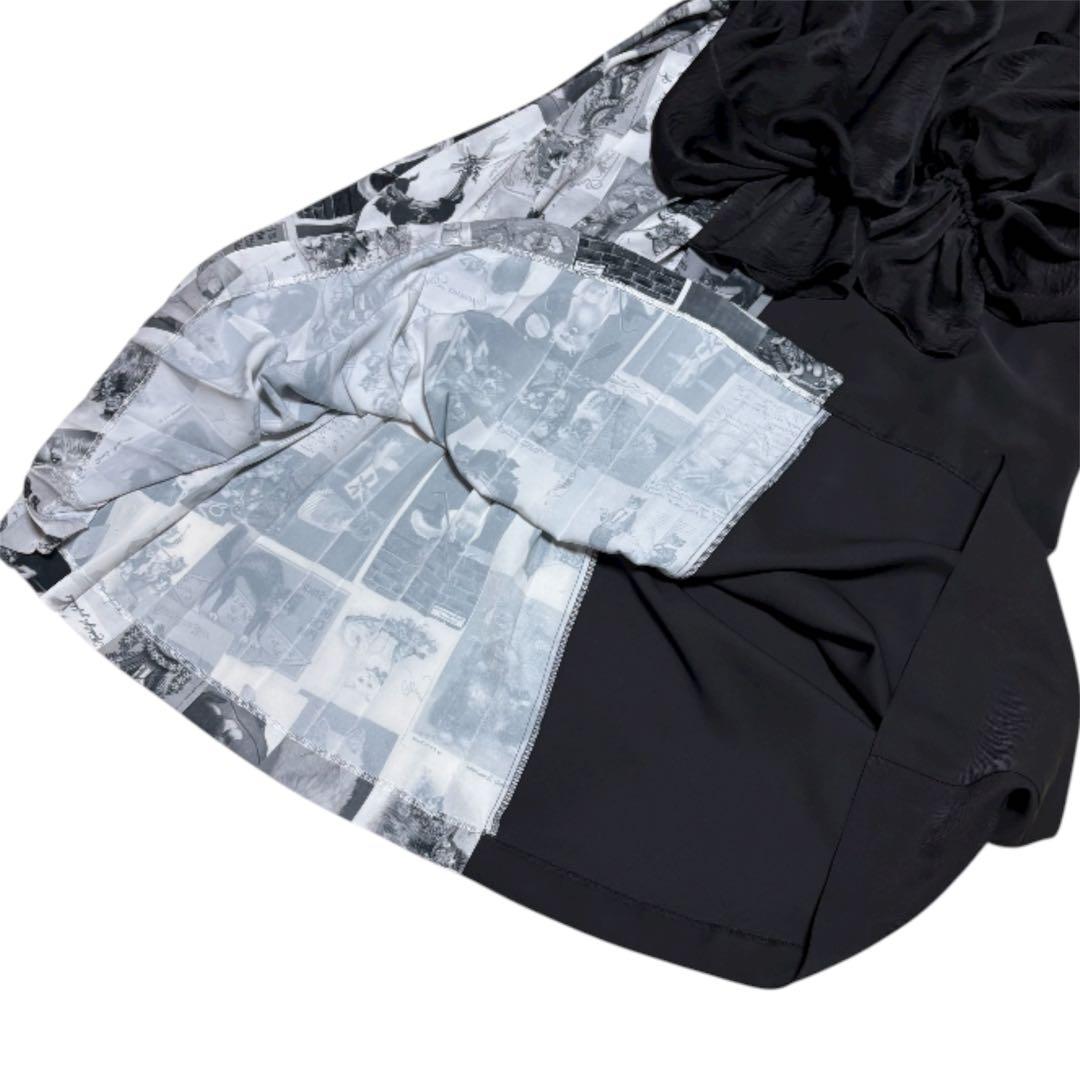 ふりふ from cats ナポレオンワンピース　総柄　猫　キャット　ブラック