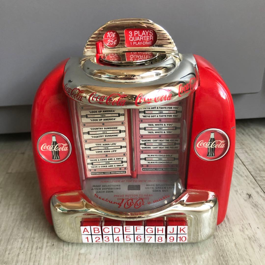 アメリカUSAビンテージコカコーラジュークボックス型バンク貯金箱1996
