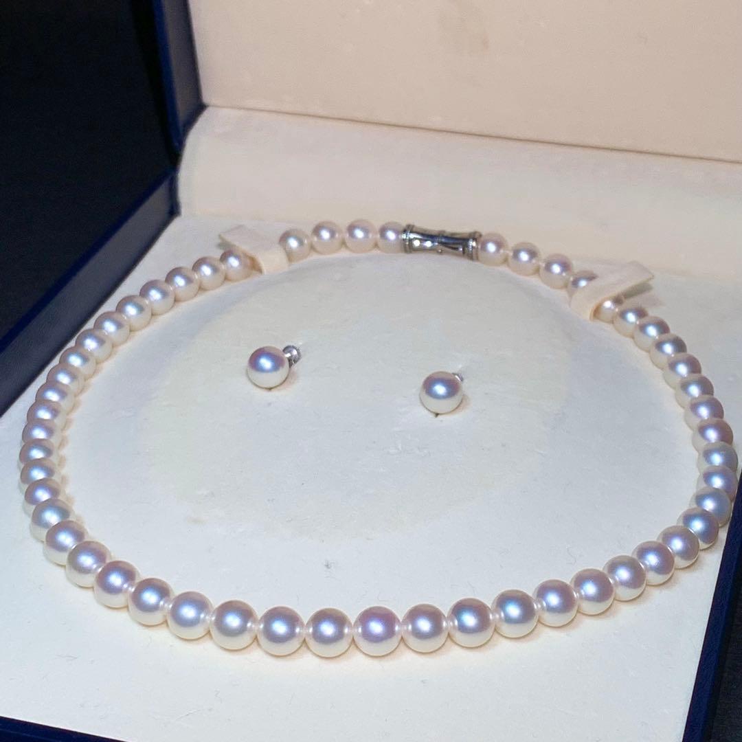 K18WG/TASAKI タサキ 現行クラスプ アコヤパール 本真珠 ネックレス