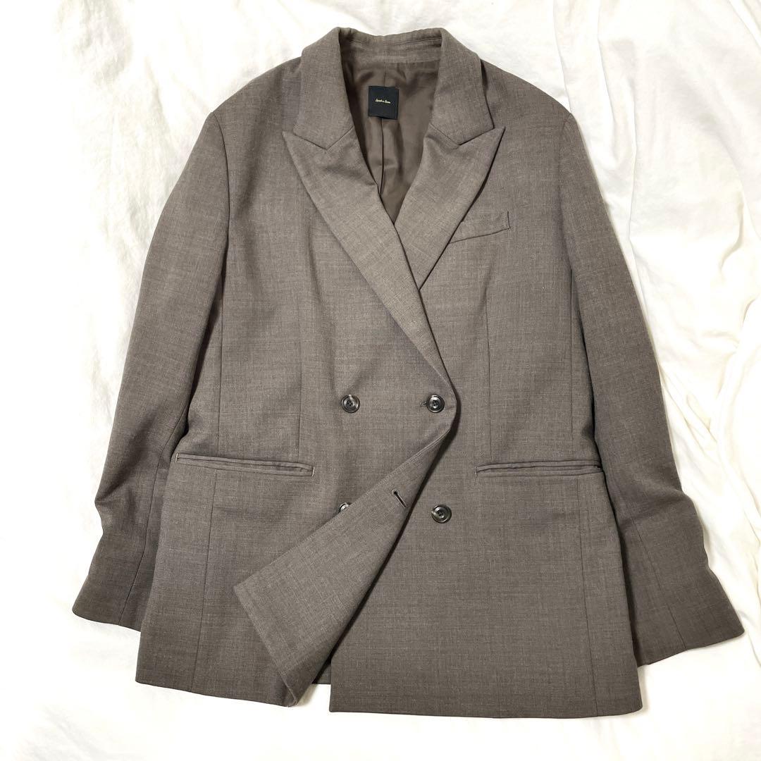 ■美品■スピックアンドスパン　ダブルテーラードジャケット　ブラウン　38