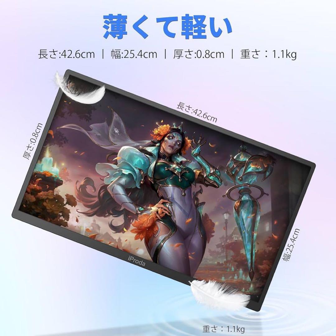 iProda 18.5インチポータブルモニターFHDディスプレイ本体新品未使用