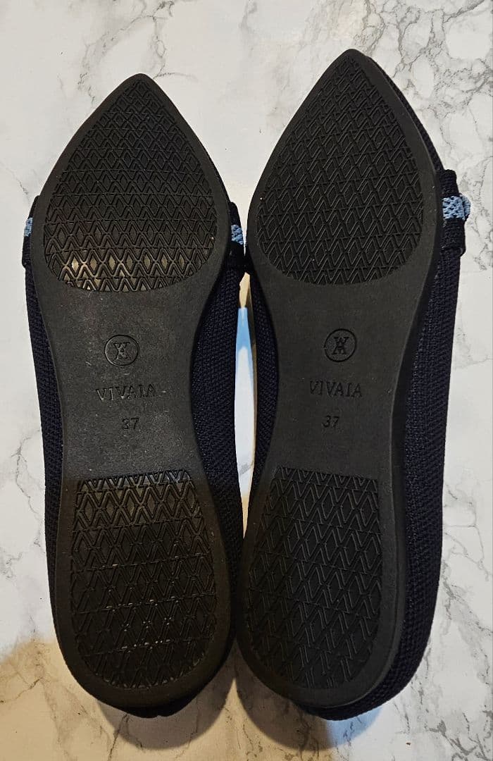 新品未着用♡ VIVAIA ポインテッドトゥ リボン ローファー 37 ネイビー