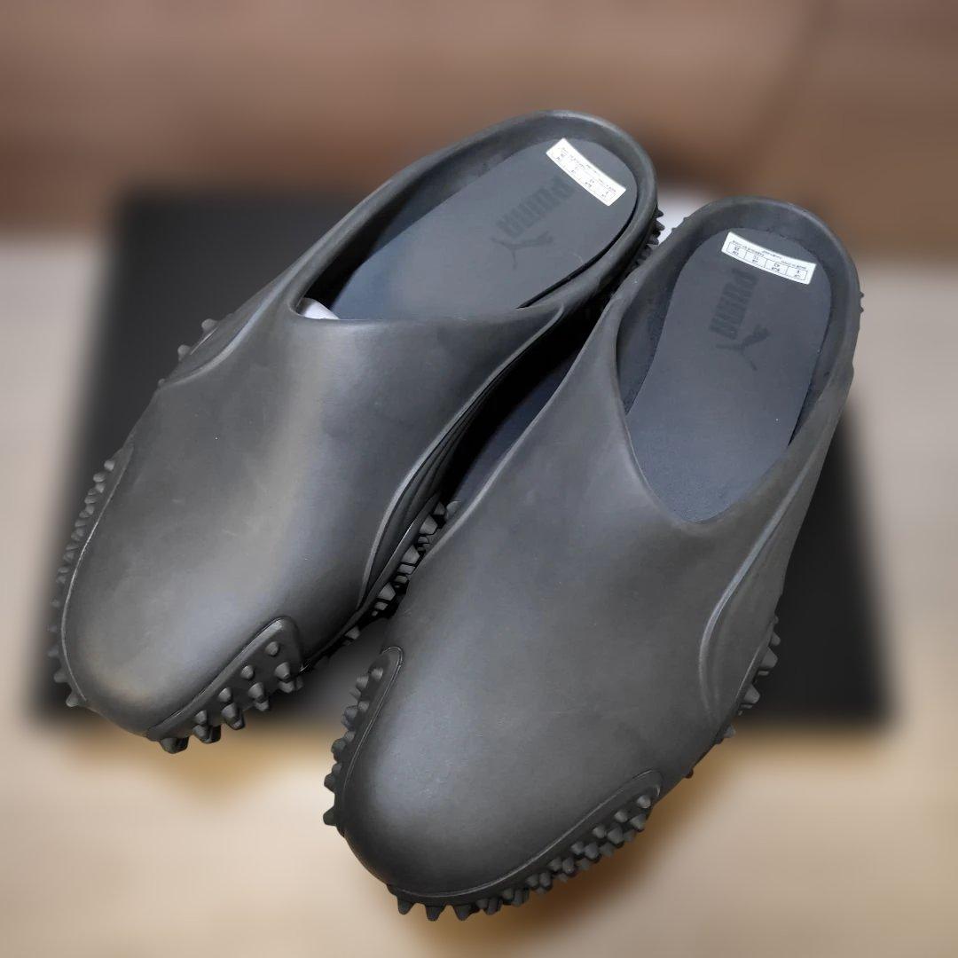 新品未使用28.0cm PUMAイボイボスライドサンダルMULE グレー系