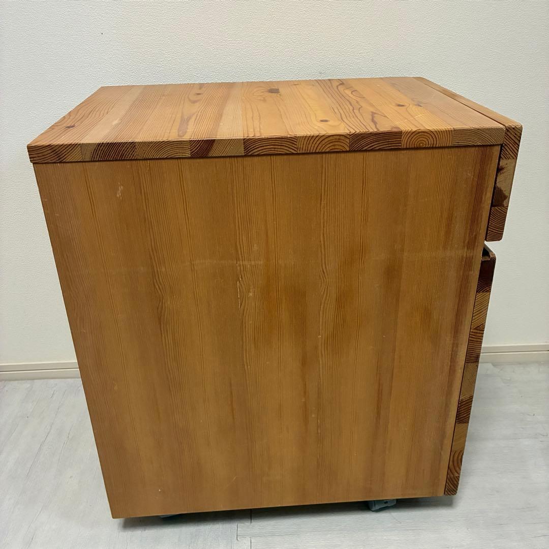 【廃盤】 無印良品 パイン材デスク用 サイドキャビネット