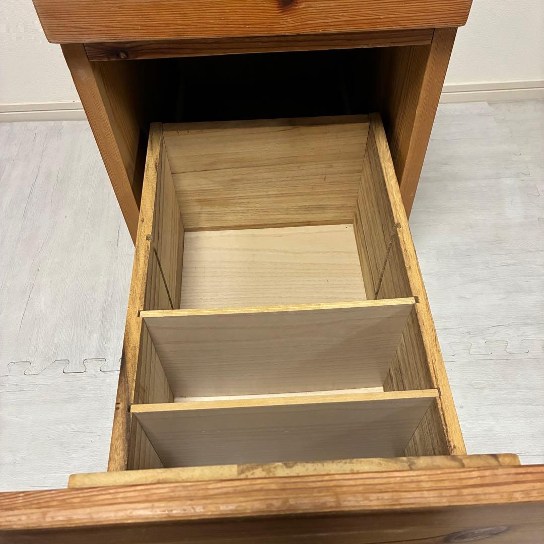 【廃盤】 無印良品 パイン材デスク用 サイドキャビネット