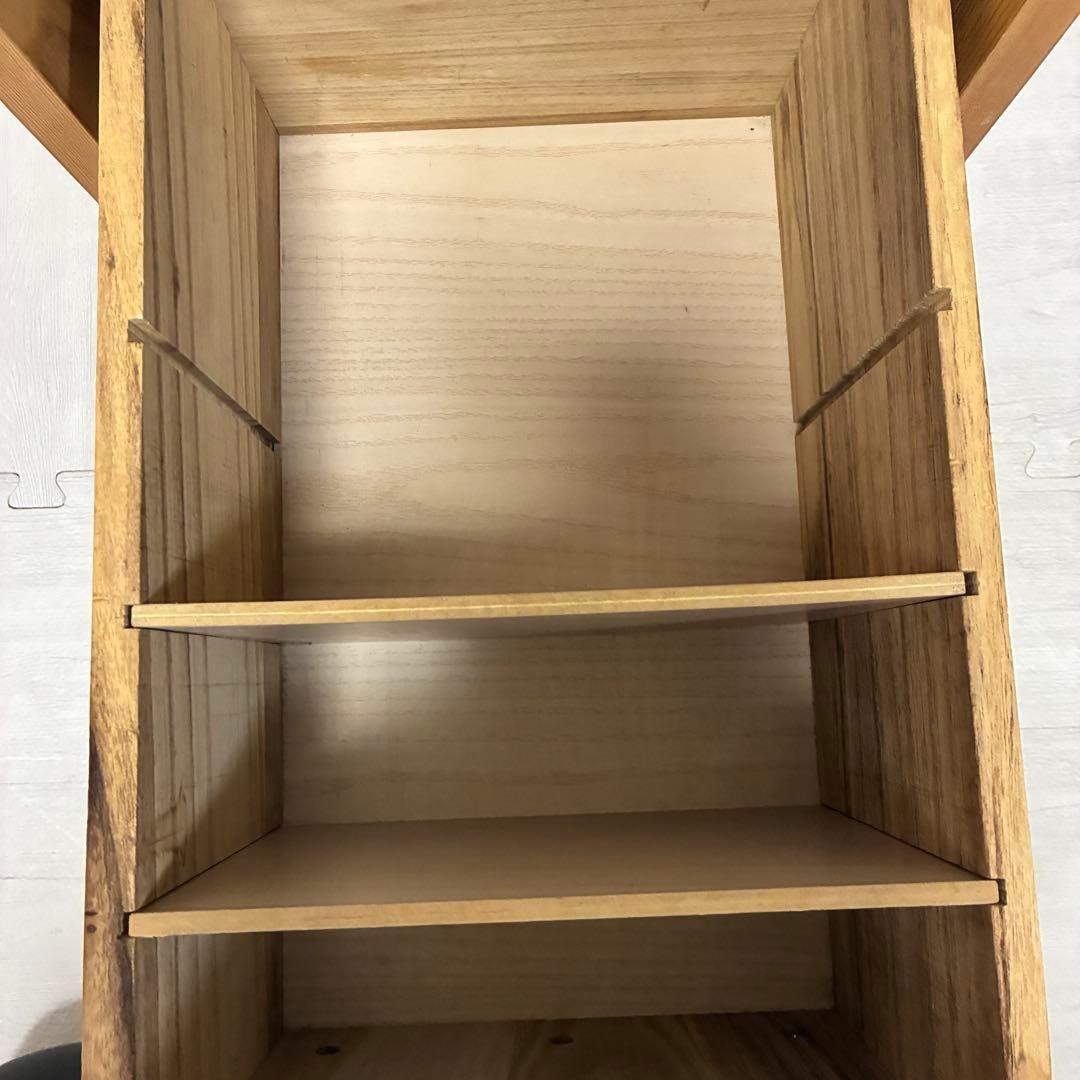 【廃盤】 無印良品 パイン材デスク用 サイドキャビネット