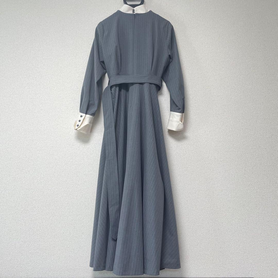 foufou クラシカルストライプバイカラーワンピース　美品