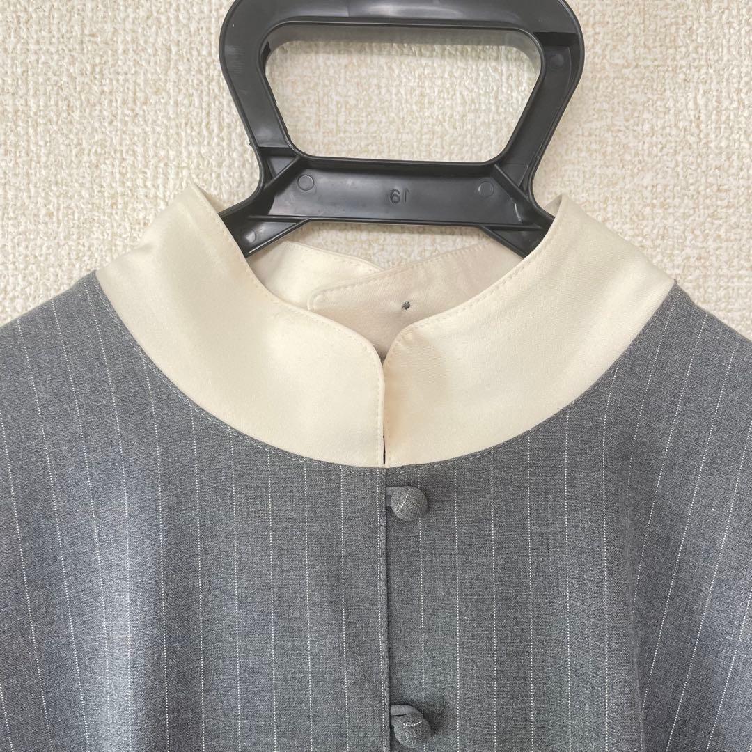 foufou クラシカルストライプバイカラーワンピース　美品