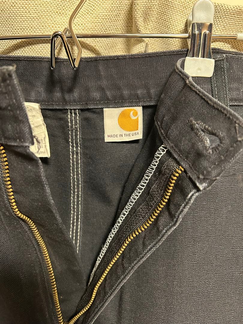 Carhartt ダブルニーダックワークパンツ38×32 ブラック　USA製