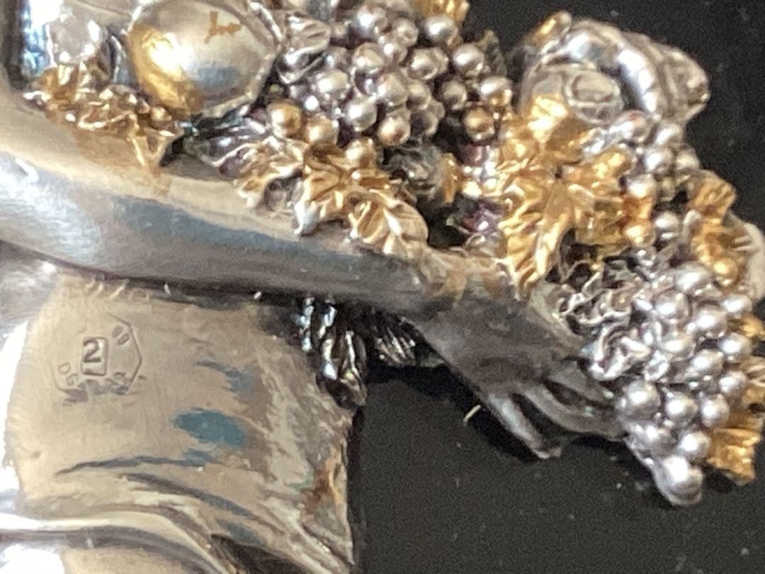 BRUNEL社イタリア製銀製立体女神レリーフ　額入り豪華ケース　カットガラス版