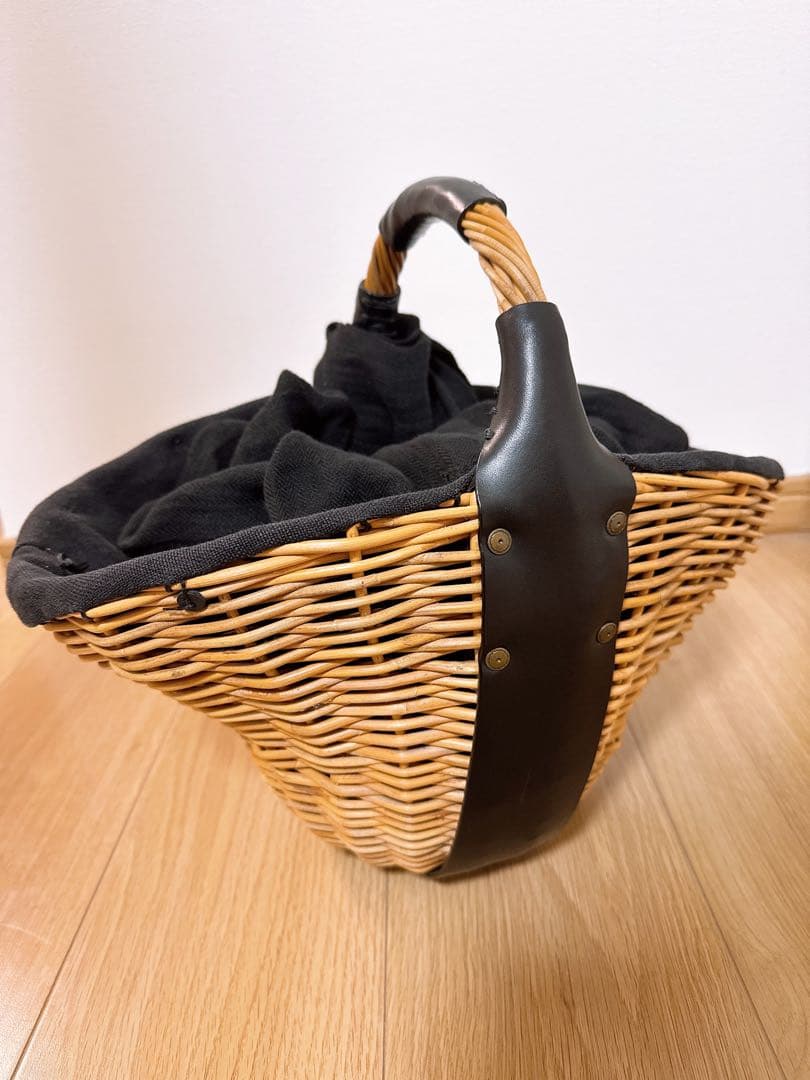 【最終値引き】ebagos エバゴス　かごバッグ 紅籐　1本手　ワンハンドル