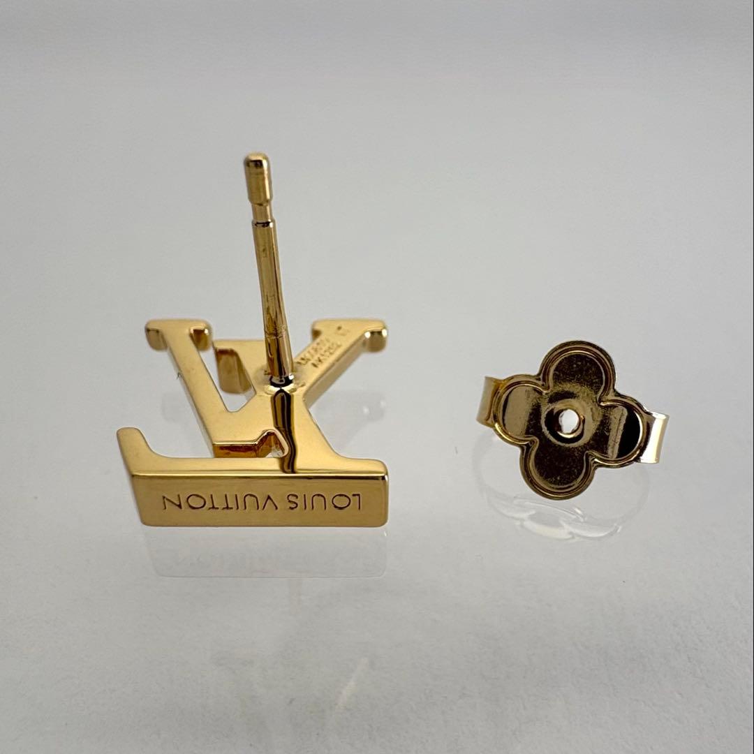 ルイヴィトン ピアス LVアイコニック ロゴ ブックルドレイユ ゴールド