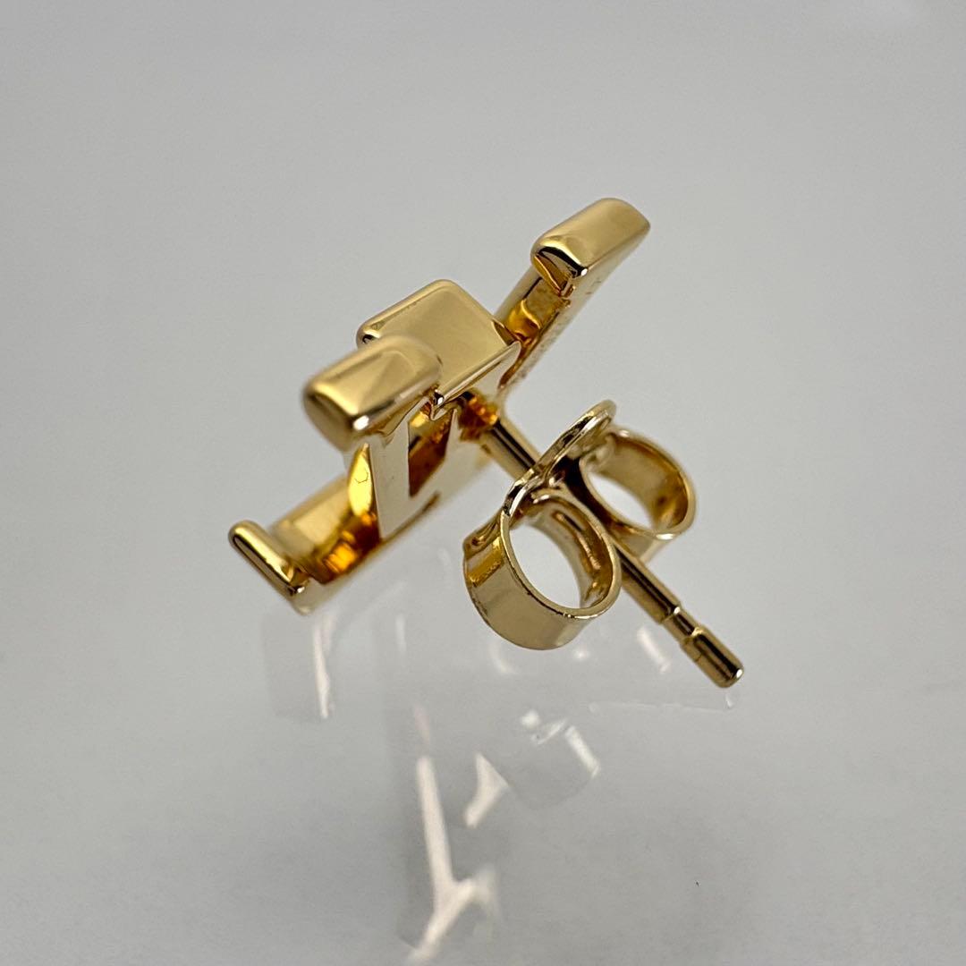 ルイヴィトン ピアス LVアイコニック ロゴ ブックルドレイユ ゴールド