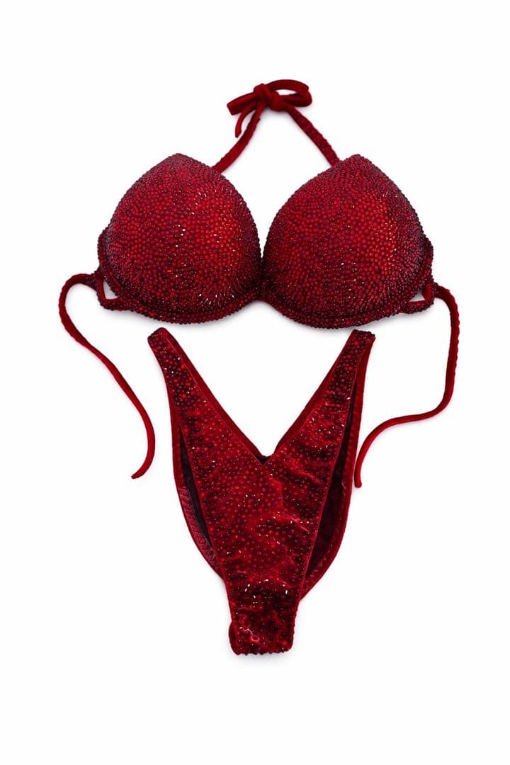 SVビキニ／JBBF対応／160cm〜165cm／ベロア／舞台映え