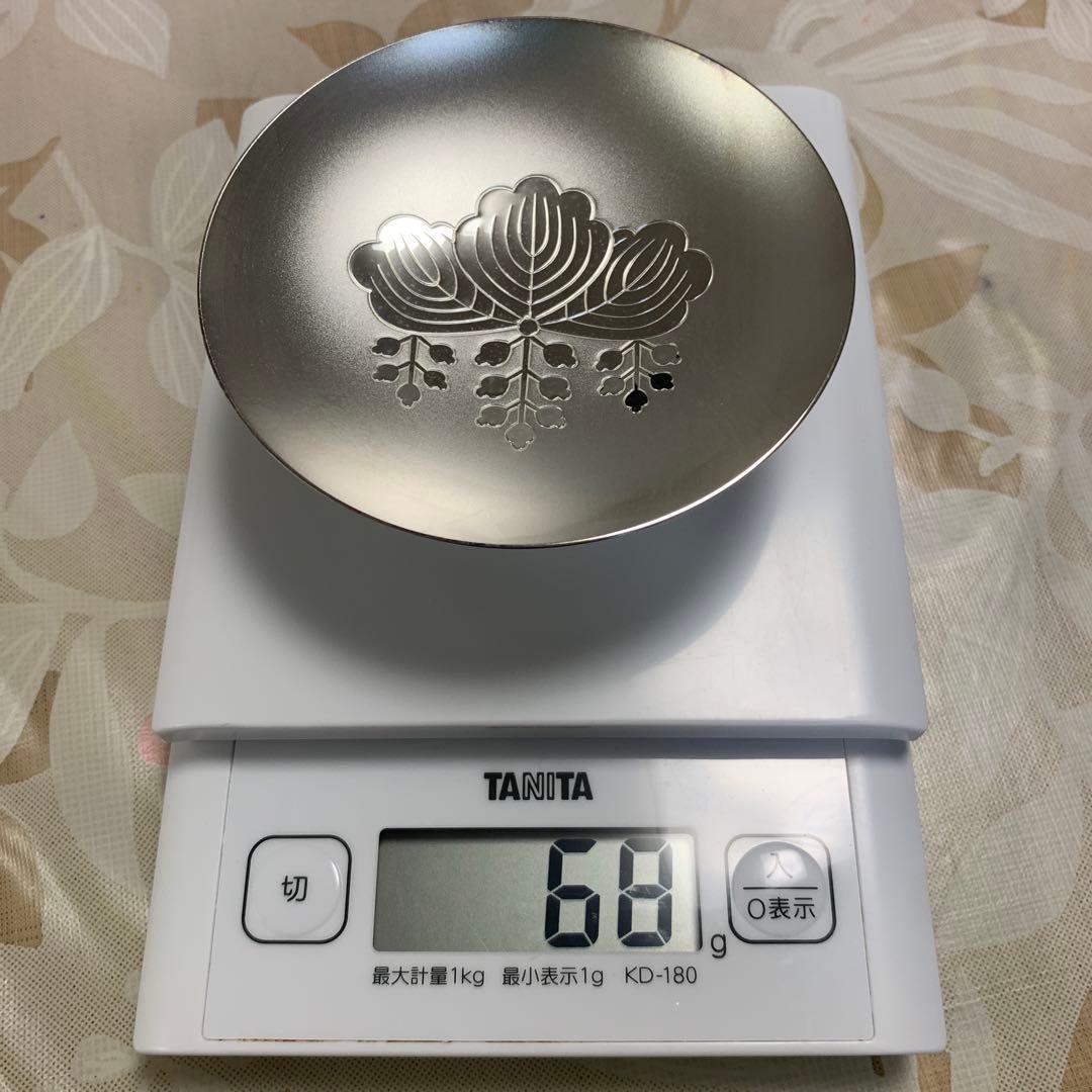 【純銀：美品】銀杯　消防庁　記念品　木箱入り