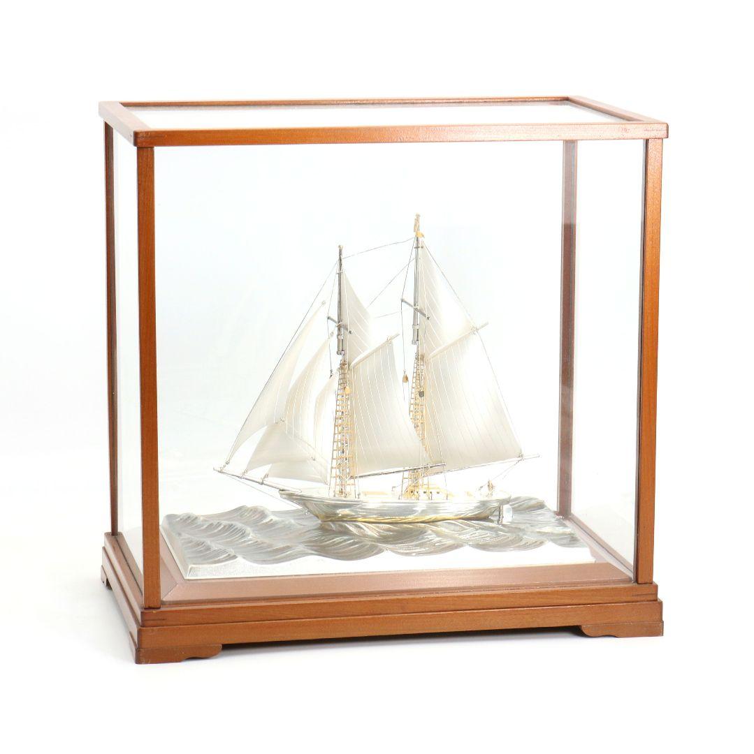 武比古製 銀製帆船置物 SILVER985刻印 約200g　JM955　GK1