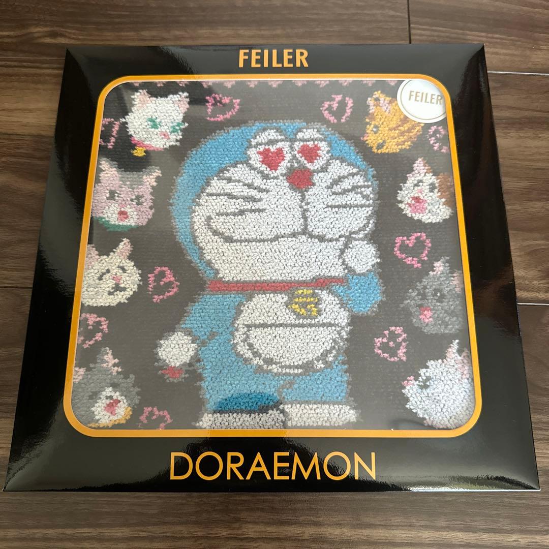 フェイラー　ドラえもん ラブリーキャッツ　ミモザ　ハンカチ（WEB限定）