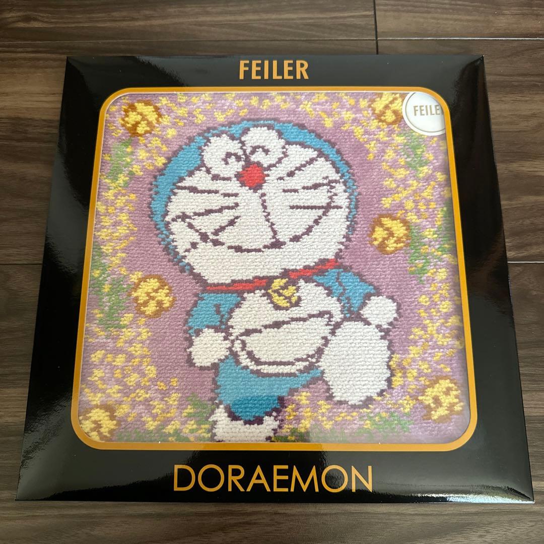フェイラー　ドラえもん ラブリーキャッツ　ミモザ　ハンカチ（WEB限定）