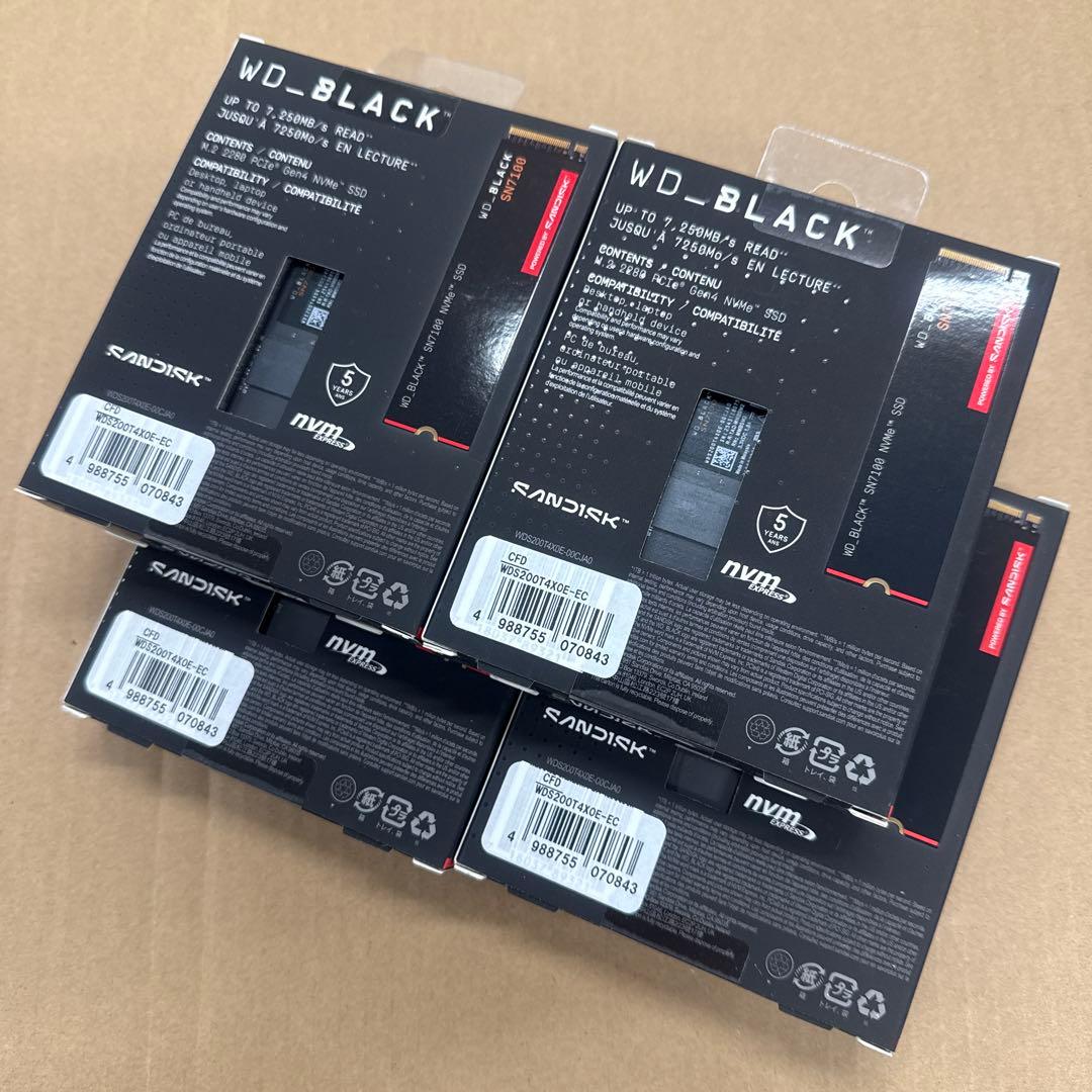 国内正規品　未開封　4個セットWD_BLACK SN7100 2TB