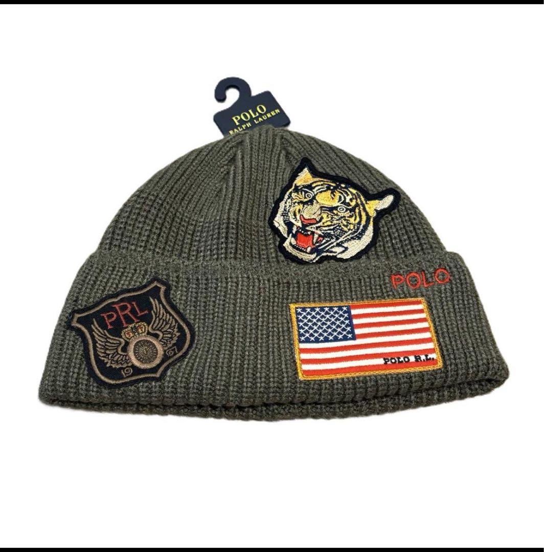 Polo Ralph Lauren ニット帽 オリーブグリーン