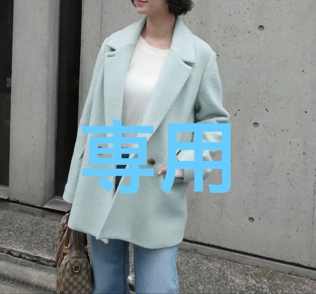 ヤヌーク　ミントグリーン テーラードジャケット