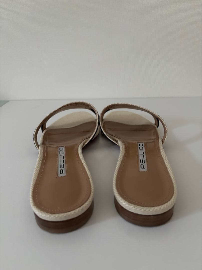 美品　ペリーコ PELLICO ルネッタ ミュールサンダル フラット24.5cm