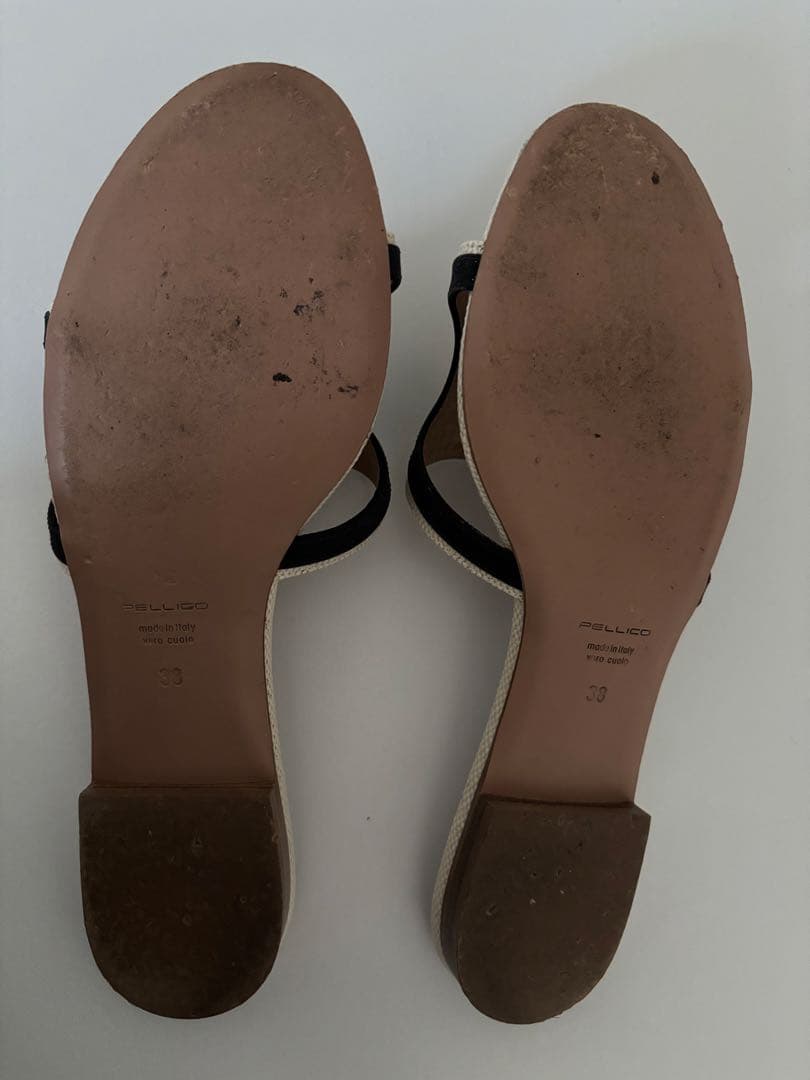 美品　ペリーコ PELLICO ルネッタ ミュールサンダル フラット24.5cm