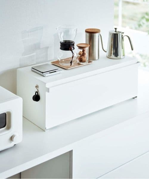 新品未使用　山崎実業タワー tower　ブレッドケース ワイド ホワイト