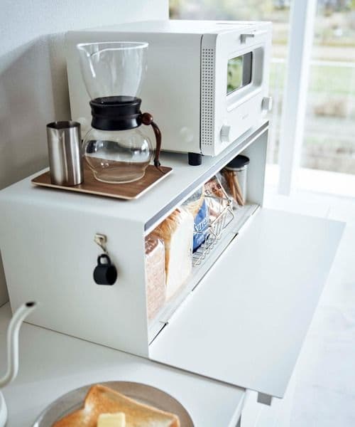 新品未使用　山崎実業タワー tower　ブレッドケース ワイド ホワイト