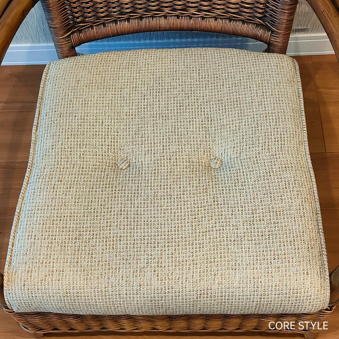 美品　KAZAMA 　ラタン　籐ソファ 　1人掛け　ラウンジチェア　A1